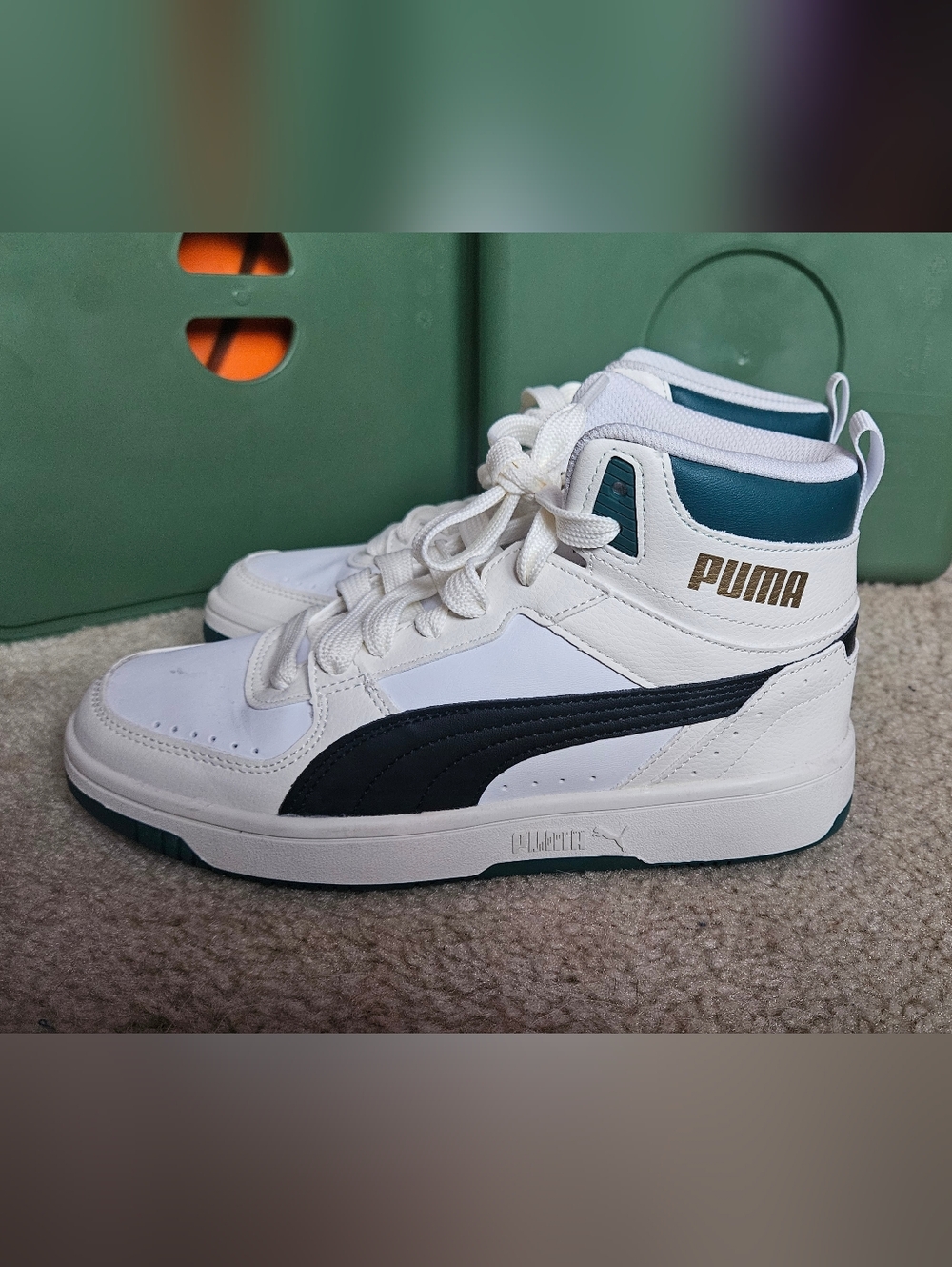 Kids Puma White High-Top Sneakers - Brand New